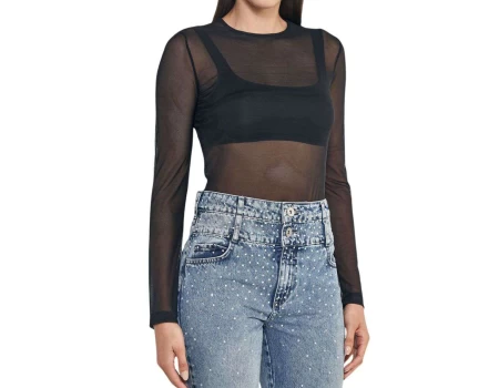 BLUSA TULE COLCCI 036.01.18338 - Preto