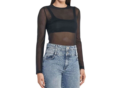 BLUSA TULE COLCCI 036.01.18338 - Preto