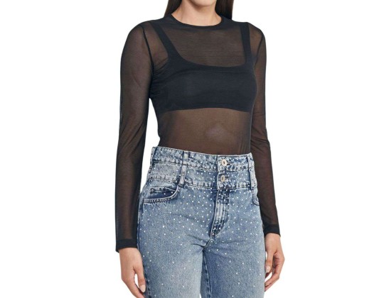 BLUSA TULE COLCCI 036.01.18338 - Preto