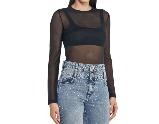 BLUSA TULE COLCCI 036.01.18338 - Preto