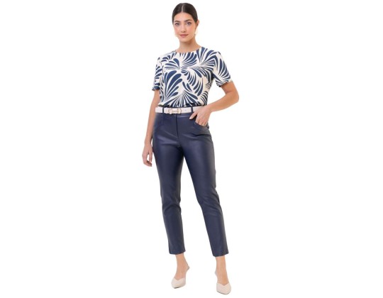 BLUSA VISCOCREPE SEIKI 720545 - Azul