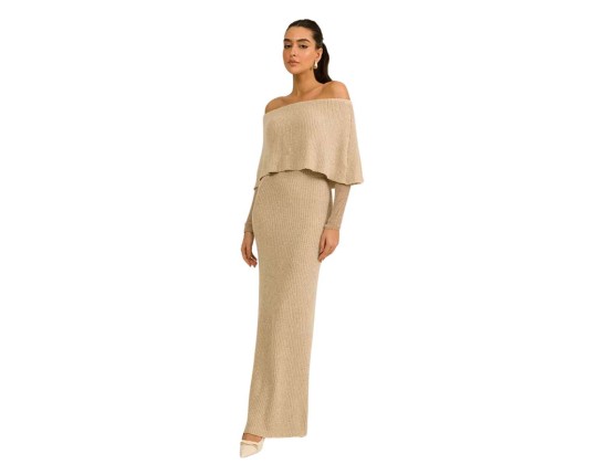 BLUSÃO TRICOT DIANA BEAUTIFULL 30657 - Bege