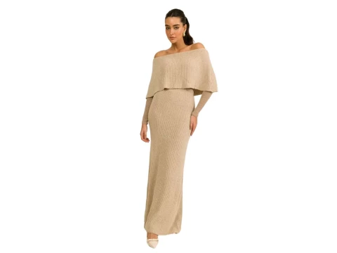 BLUSÃO TRICOT DIANA BEAUTIFULL 30657 - Bege