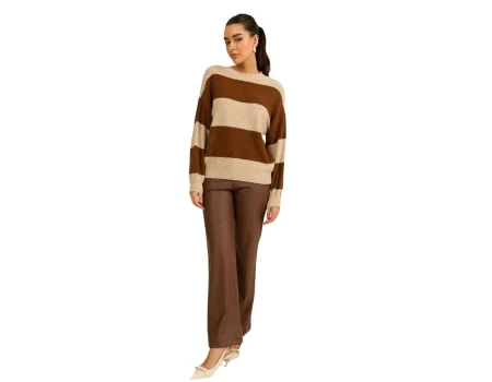 BLUSÃO TRICOT SOPHIE BEAUTIFULL 30684 - Marrom