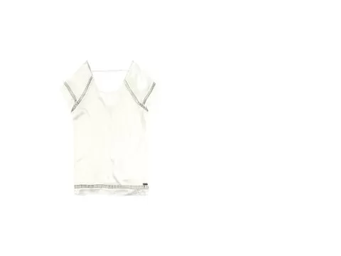Blusa Em Viscose Creponada Com Decote Nas Costas E Insumos Z7VM - Off white