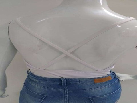 BODY DECOTE FRONTAL COM TRASNÇADO TRASEIRO V BM - Branco