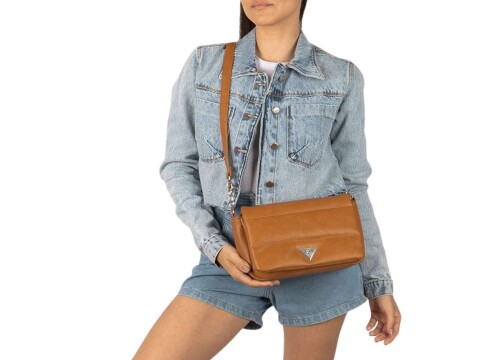 BOLSA MÉDIA TRANSVERSAL RAFITTHY 28.24189A - Caramelo