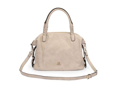 BOLSA SATCHEL C/ DETALHE NAS ALÇAS WJ 46057 - Off white