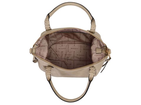 BOLSA SATCHEL C/ DETALHE NAS ALÇAS WJ 46057 - Off white
