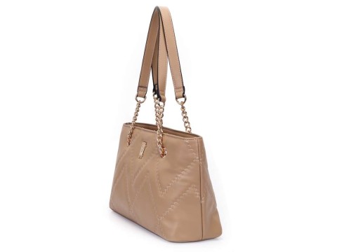 BOLSA SHOPPING BAG MEDIA MATELASSE WJ 45955 - Caramelo