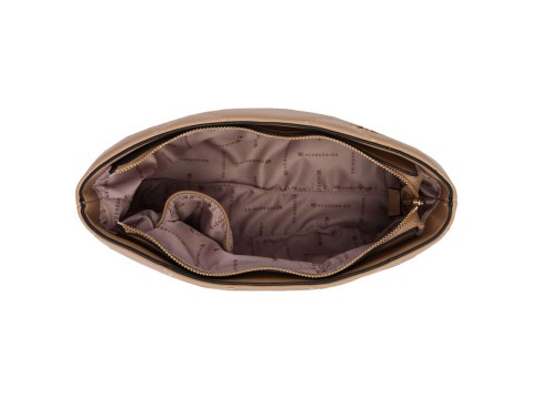 BOLSA SHOPPING BAG MEDIA MATELASSE WJ 45955 - Caramelo
