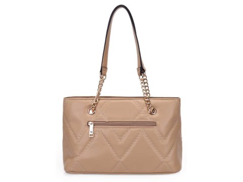 BOLSA SHOPPING BAG MEDIA MATELASSE WJ 45955 - Caramelo