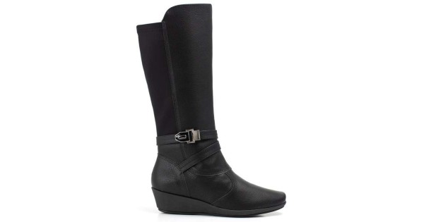 bota cano longo anabela