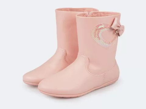 BOTA CANO ALTO JUJUBA COM LAÇO PAMPILI 367138 - Rosa