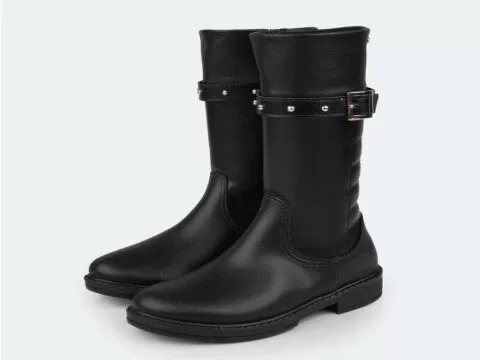 BOTA CANO ALTO SAFIRA FIVELA PAMPILI 279097 - Preto