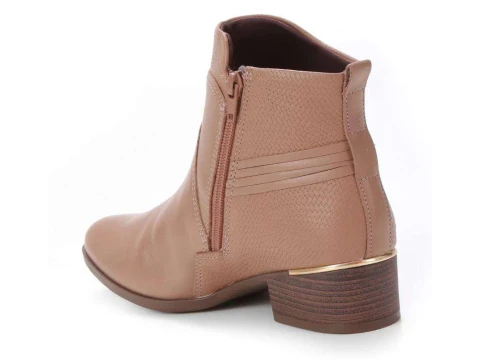 BOTA CANO CURTO MULTI TIRAS COMFORTFLEX 21-69302 - Caqui