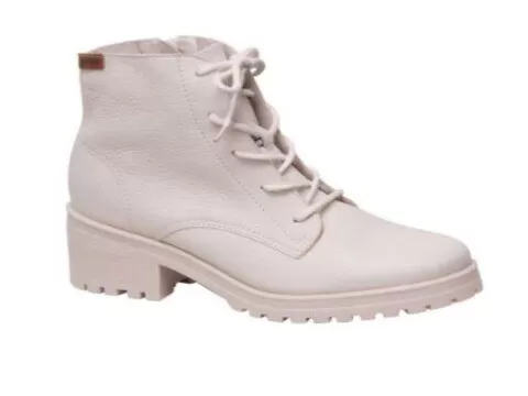 BOTA COTURNO COM ZIPER COURO BOTTERO 335301 - Off white