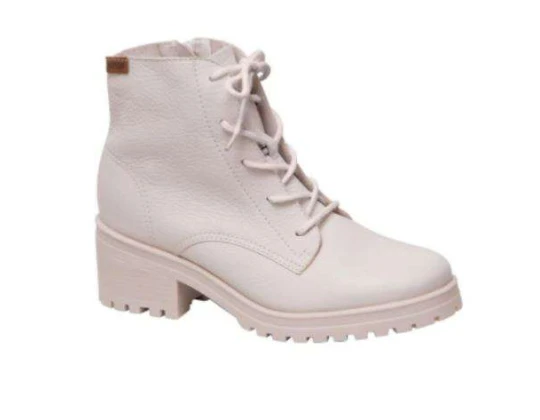BOTA COTURNO COM ZIPER COURO BOTTERO 335301 - Off white