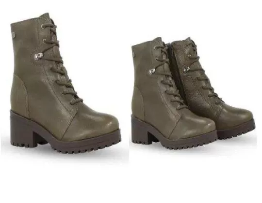 BOTA COTURNO COURO BURNISH OLIVA BOTTERO 349105 - Verde musgo