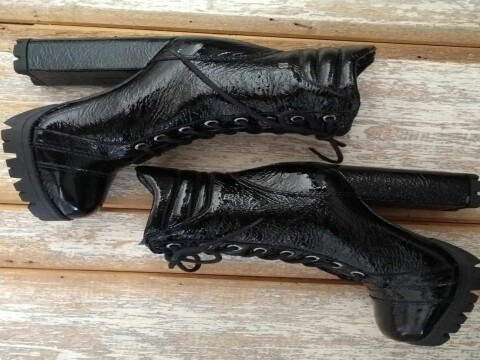 BOTA COTURNO COURO RAPHELLA BOOZ 598.181 - Preto