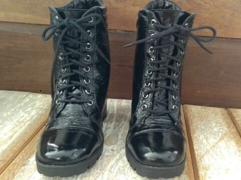 BOTA COTURNO COURO RAPHELLA BOOZ 598.181 - Preto