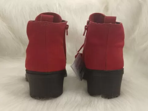 BOTA COTURNO EM COURO NOBUCK ANGUS BOTTERO 301201 - Vermelho