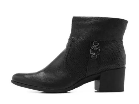 BOTA FEMININA CANO BAIXO COURO BOTTERO 300602 - Preto