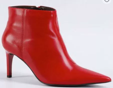 BOTA FEMININA DE COURO BICO FINO BOTTERO 286106 - Vermelho