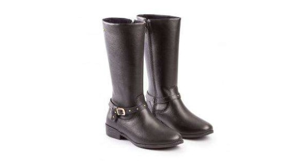 Bota Safira Cano Alto Pamipili Feminina Infantil - Preto