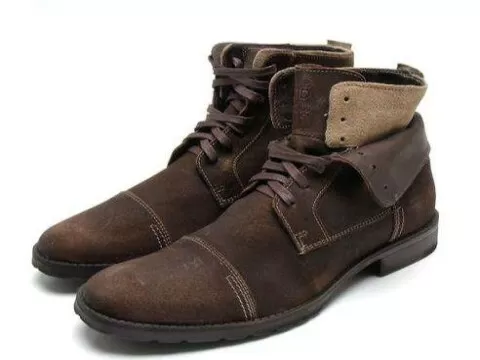 BOTA MASCULINA COURO STROKE DEMOCRATA 058101-014 - Marrom