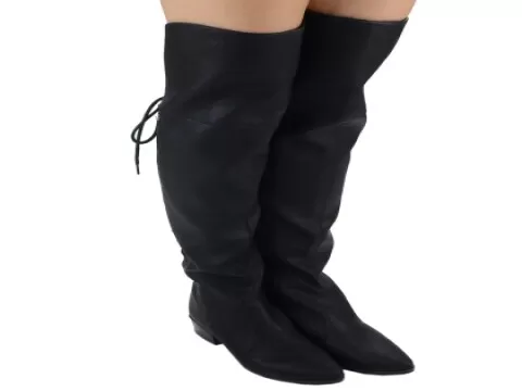 BOTA OVER THE KNEE CRAVO E CANELA 143906 - Preto