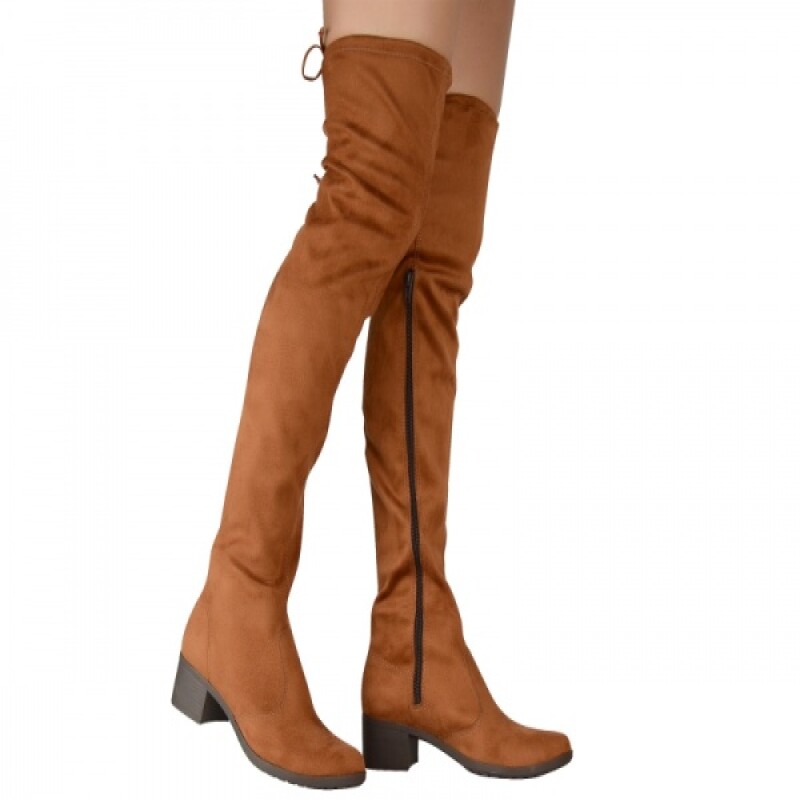 bota feminina over the knee salto mississipi