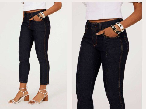 CALÇA JEANS CIGARRETE MARIA VALENTINA 03765 - Jeans escuro