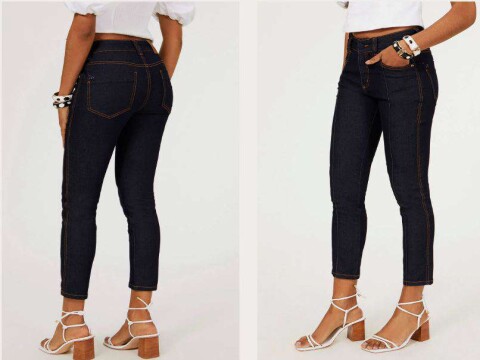 CALÇA JEANS CIGARRETE MARIA VALENTINA 03765 - Jeans escuro