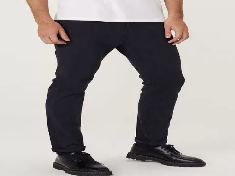 CALÇA MASCULINA EM SARJA SLIM HERING H1TE - Preto