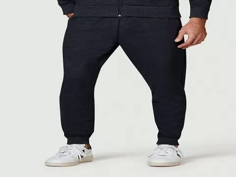 CALÇA MASCULINA JOGGER MOLETOM HERING 05M3 - Chumbo
