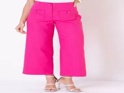 CALÇA PANTACURT SARJA BOLSO FRENTE SEIKI 350709 - Pink