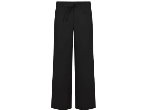 CALÇA RETA VISCOSE MISTA C/ AMARRAÇÃO SEIKI 550314 - Preto