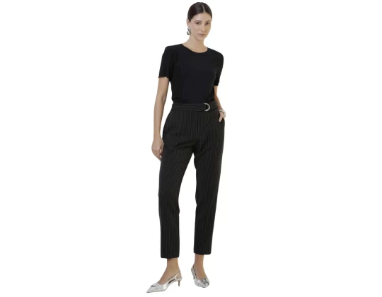 CALÇA ALFAIATARIA RISCA DE GIZ SEIKI 450198 - Preto