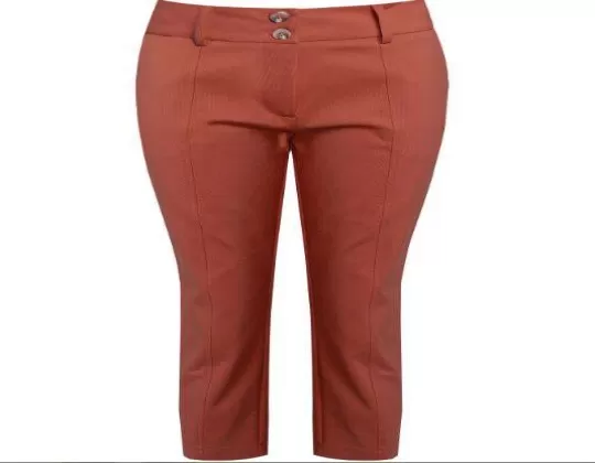 CALÇA CIGARRETE COTTON DOUBLE SEIKI 750127 - Caramelo