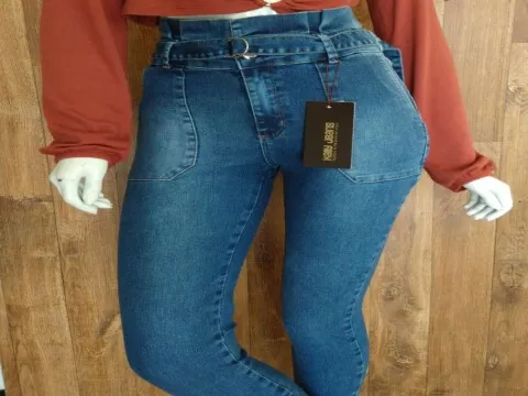 CALÇA CLOCHARD COM AMARRAÇÃO KALLY JEANS 2150 - Jeans