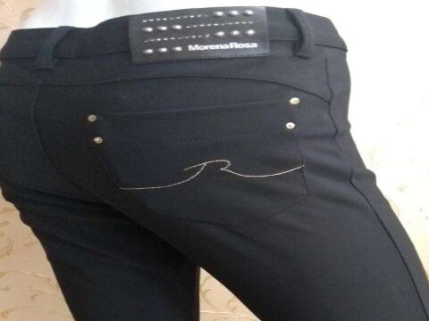 CALÇA COM RECORTE MORENA ROSA 103796 - Preto