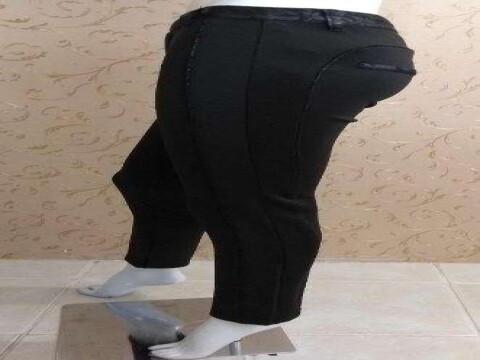 CALÇA CÓS DETALHADO MARIA VALENTINA 102770 - Preto
