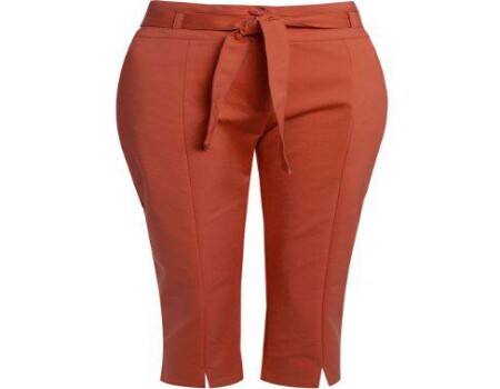 CALÇA COTTON DOUBLE COM FAIXA SEIKI 650420 - Caramelo