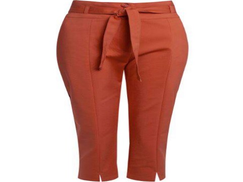 CALÇA COTTON DOUBLE COM FAIXA SEIKI 650420 - Caramelo