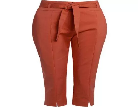 CALÇA COTTON DOUBLE COM FAIXA SEIKI 650420 - Caramelo