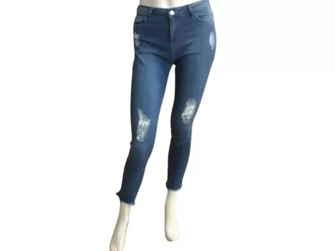 CALÇA CROPPED SKINNY JEANS HERING H93X - Azul