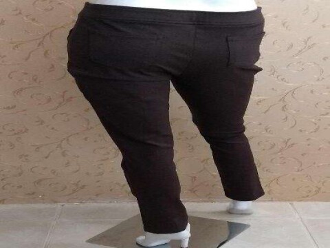 CALÇA FEMININA COM DETALHE EM COURO SEIKI 250730 - Marrom