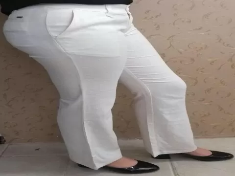 CALÇA DE LINHO HERING KKJR - Branco