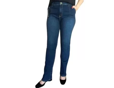 CALÇA FEMININA JEANS RETA HIGH ENNA 501CF002579 - Jeans